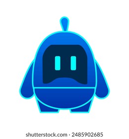 blue cute robot vector design