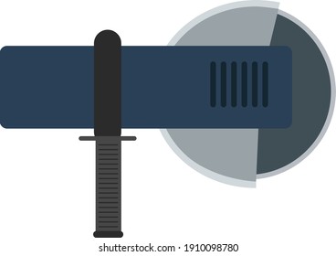 Blaues Cutter-Tool, Illustration, Vektorgrafik auf weißem Hintergrund.