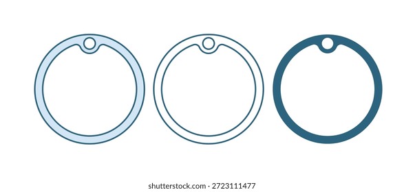 Blaues Schneidebrett-Symbol einzeln auf weißem Hintergrund. Häckselbrett-Symbol.  Vektorgrafik
