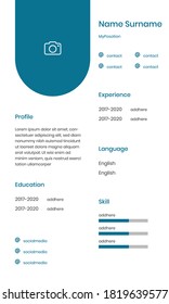 Blue CV Resume Design for Work Simply Clear