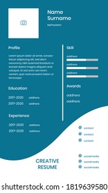 Blue CV Resume Design for Work Simply Clear
