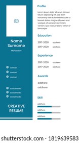Blue CV Resume Design for Work Simply Clear
