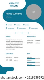 Blue CV Resume Design for Work Simply Clear
