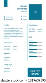 Blue CV Resume Design for Work Simply Clear