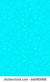 Blue cyan abstract background with stars. Vector illustration.