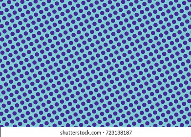 Blue and cyan abstract halftone vector background. Winter seasonal banner template. Smooth dotted pattern. Horizontal dotted gradient. Pop art design. Pastel halftone texture. Violet blue background