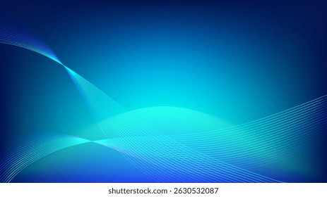 Blaue türkiser Farbverlauf Mesh abstrakter Hintergrund mit gewellten Linien schön für Tapete oder Banner