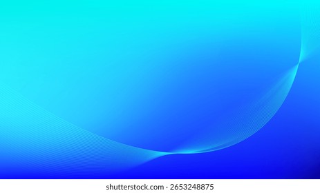Blue cyan gradient mesh abstract background with wavy blended lines nice for wallpaper or banner