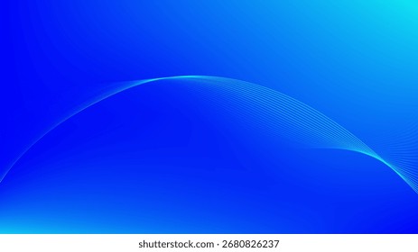 Fundo abstrato de malha de gradiente ciano azul com linhas misturadas onduladas agradável para papel de parede ou banner