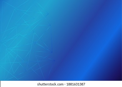 Blue, cyan, green vector neon blurred background with glowing hexagonal shapes. Modern background with lines for web design, Wallpaper, printing