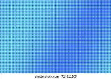 Blue and cyan halftone vector background. Diagonal dotted pattern. Vintage dotted gradient. Pop art design. Winter banner template. Modern halftone texture. Cold color palette abstract background