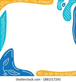 blue, cyan, orange yellow, and white background.  Abstract modern background for your designs, posters, advertisements, flyers.  Eps vector background