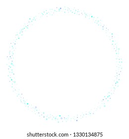 Blue, cyan, turquoise glitter stars, shiny confetti. Scattered little sparkling, glitter elements. Random stellar falling on white background. New Year Christmas background. Vector illustration.