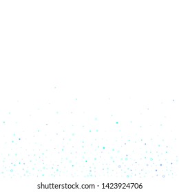 Blue, cyan, turquoise glitter stars, shiny confetti. Scattered little sparkling, glitter elements. Random stellar falling on white background. New Year Christmas background. Vector illustration.