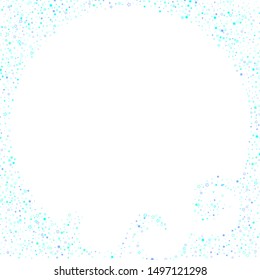 Blue, cyan, turquoise glitter stars, shiny confetti. Scattered little sparkling, glitter elements. Random stellar falling on white background. New Year Christmas background. Vector illustration.