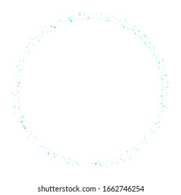 Blue, cyan, turquoise glitter stars, shiny confetti. Scattered little sparkling, glitter elements. Random stellar falling on white background. New Year Christmas background. Vector illustration.