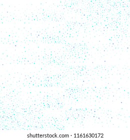 Blue, cyan, turquoise stars, sprocket, shiny confetti. Scattered little sparkling, glitter elements. Random stellar falling on white background. New Year Christmas background. Vector illustration.