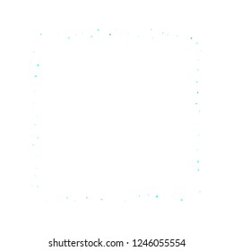 Blue, cyan, turquoise stars, sprocket, shiny confetti. Scattered little sparkling, glitter elements. Random stellar falling on white background. New Year Christmas background. Vector illustration.