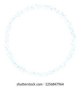 Blue, cyan, turquoise stars, sprocket, shiny confetti. Scattered little sparkling, glitter elements. Random stellar falling on white background. New Year Christmas background. Vector illustration.