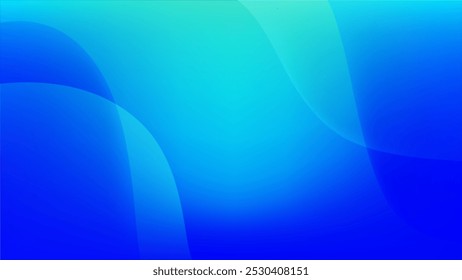 Blue and cyan wavy abstract curves background nice for wallpaper or banner