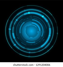 Blue cyber circuit future technology concept background