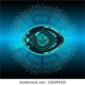 Blue cyber circuit future technology concept background