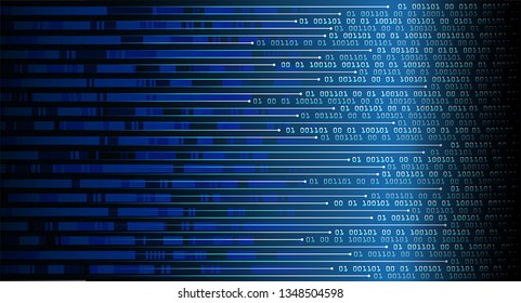 Blue cyber circuit future technology concept background