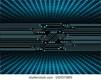 Blue cyber circuit future technology concept background