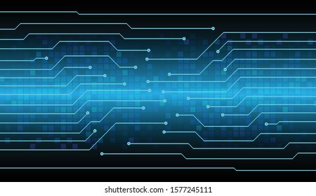 Blue cyber circuit future technology concept background