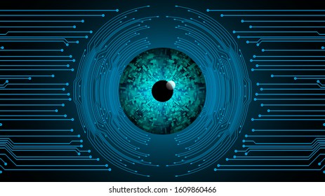 Blue cyber circuit future technology concept background