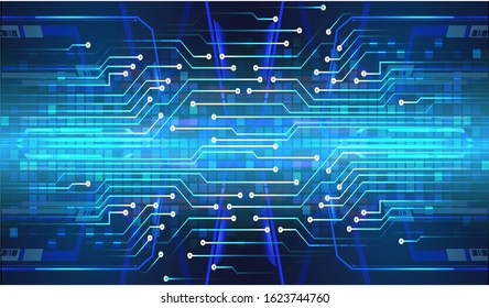 Blue cyber circuit future technology concept background