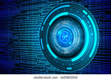Blue cyber circuit future technology concept background