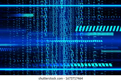 Blue cyber circuit future technology concept background
