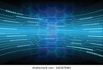 Blue cyber circuit future technology concept background