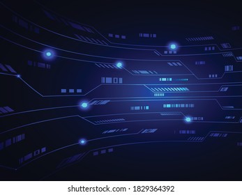 fondo de concepto de tecnología futura de circuito azul