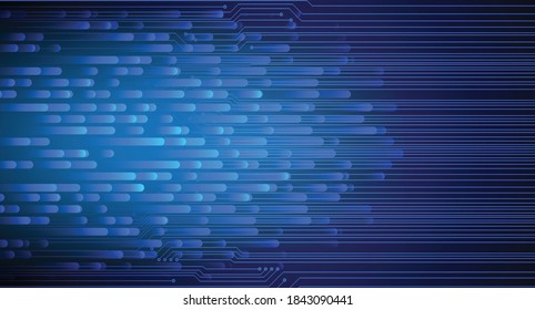 Blue cyber circuit future technology concept background