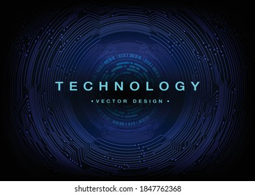 Blue cyber circuit future technology concept background