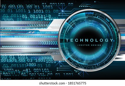 Blue cyber circuit future technology concept background