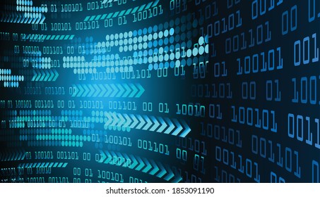 Blue cyber circuit future technology concept background