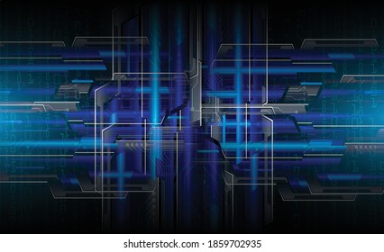 blue cyber circuit future technology concept background