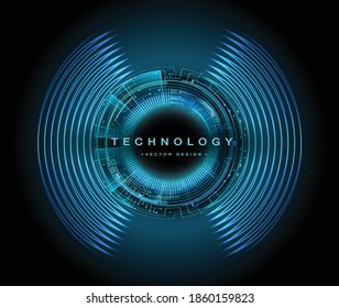 blue cyber circuit future technology concept background