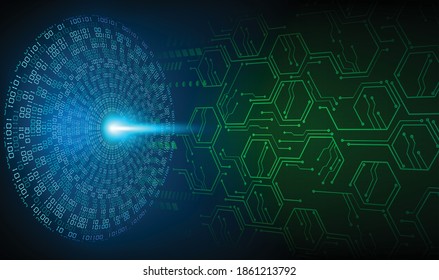 fondo de concepto de tecnología futura de circuito azul