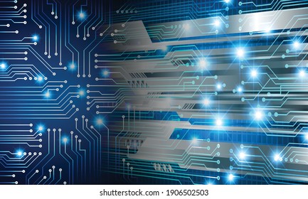 fondo de concepto de tecnología futura de circuito azul