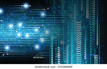 blue cyber circuit future technology concept background