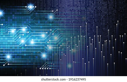 blue cyber circuit future technology concept background