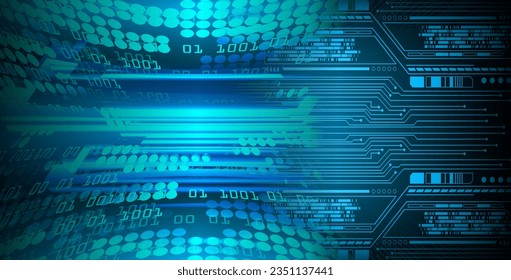 Blue cyber circuit future technology concept background