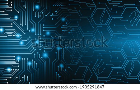 blue cyber circuit future technology concept background