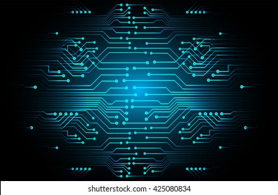 blue Cyber digital data circuit technology background