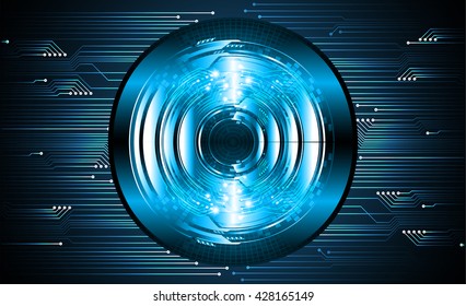 blue Cyber digital data technology background