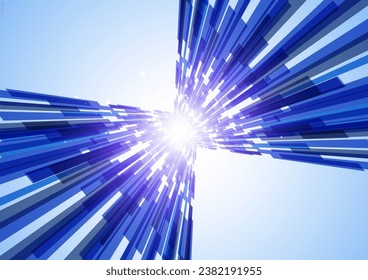 blue cyber digital technology background